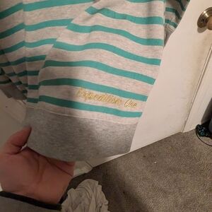 Men's Gray and Green Striped Lightweight Jacket